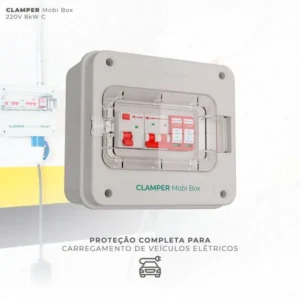 Caixa proteção carregador mobi box 220v 8kw C CP Clamper