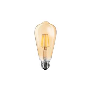 Lampada LED filamento ST64 4W 2200K âmbar Cristallux