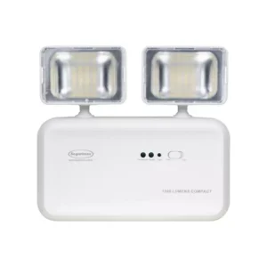 Luz de emergência led autônoma 1200 lúmens 2 faróis compact SEGURIMAX