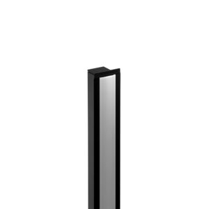 Perfil led alumínio embutir 36x27,5x2000mm preto BLUMENAU