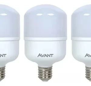 Kit com 3 lampadas LED bulbo 20w bivolt 6500k branca E-27 Avant