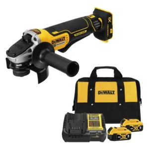 Esmerilhadeira Brush 20v Dcg413b 4.1/2 Dewalt + Kit 2 baterias 5ah Carregador Bivolt e Bolsa