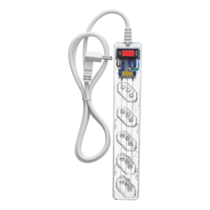 Filtro de linha com protetor contra surtos (DPS) - 127/220 volts - 10 amperes - 5 tomadas - 3 pinos - iCLAMPER Energia 5 - LCF - Transparente